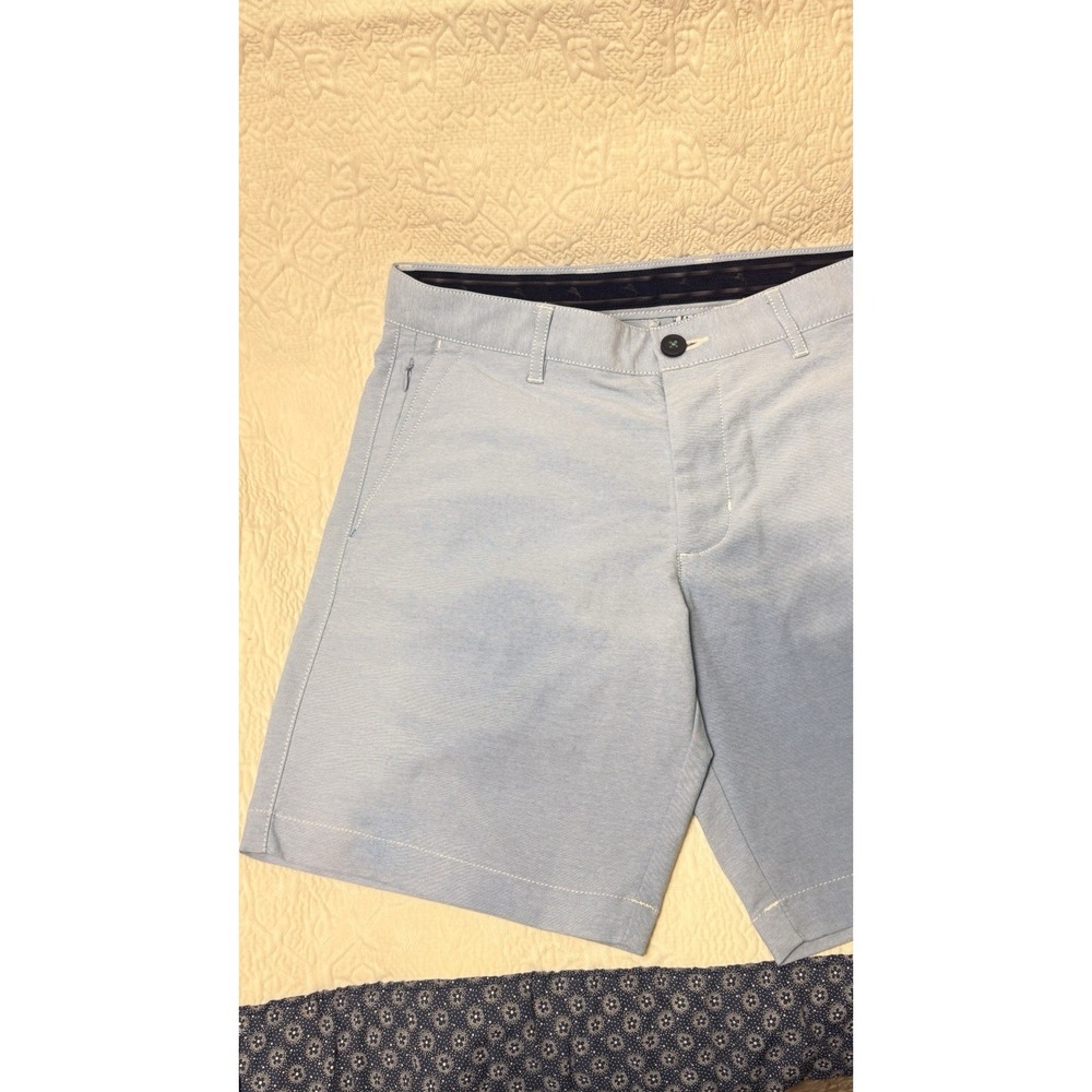 Excellent Tommy Bahama Men's Solid Lt. Blue Golf Shorts Size 30 Hawaian Style - Picture 6 of 16